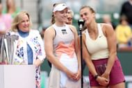 Aryna Sabalenka and Elena Rybakina at the BNP Paribas Open.